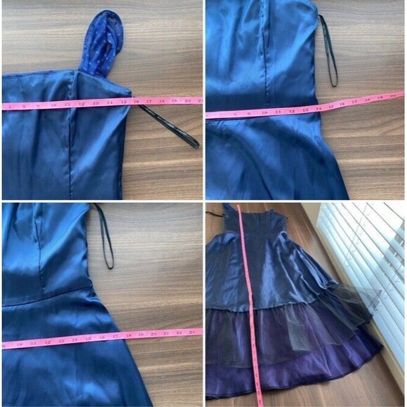 Jessica McClintock Bridal Vintage Retro Tulle Polka Dot Fit & Flare Dress 50s 8 - Picture 10 of 11